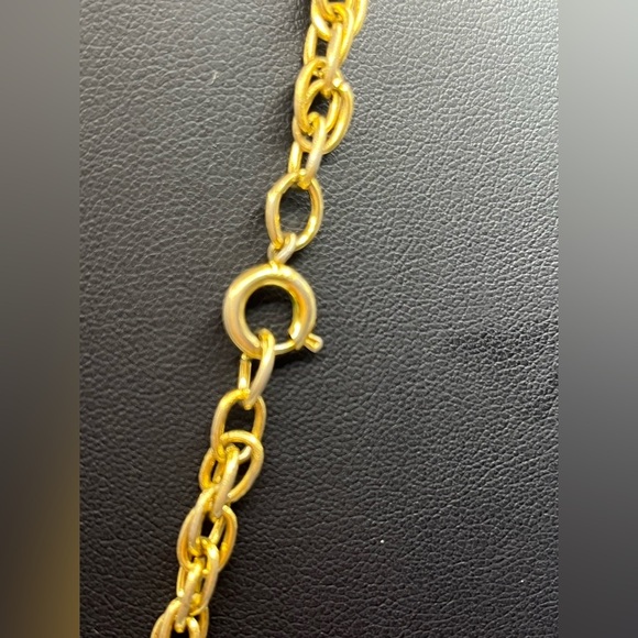 Necklace Chic Gold Tone Filigree Sphere Tassel Necklace Vintage - Picture 5 of 12